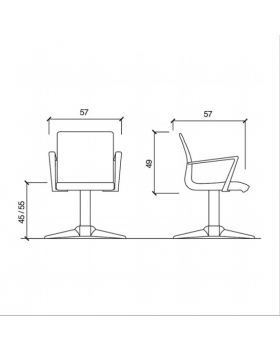 Кресло парикмахерское "Aluotis Ecoblack"