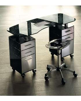 Стол маникюрный 2-ной с вытяжкой "188LХ/F2"